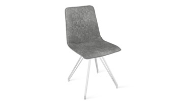Обеденный стул Хьюго К4 (Белый матовый/Микровелюр Wellmart Silver) в Старом Осколе