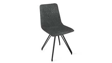 Обеденный стул Хьюго К4 (Черный муар/Микровелюр Wellmart Graphite) в Старом Осколе