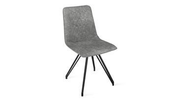 Обеденный стул Хьюго К4 (Черный муар/Микровелюр Wellmart Silver) в Старом Осколе