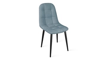 Обеденный стул Райс К1С (Черный муар/Микровелюр Duna Dustry Blue) в Старом Осколе