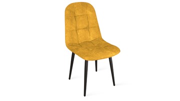 Обеденный стул Райс К1С (Черный муар/Микровелюр Wellmart Yellow) в Белгороде