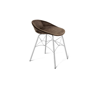 Обеденный стул SHT-ST19-SF1 / SHT-S107 (кофейный трюфель/хром лак) в Белгороде