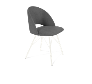 Обеденный стул SHT-ST34 / SHT-S37 (платиново-серый/белый муар) в Старом Осколе