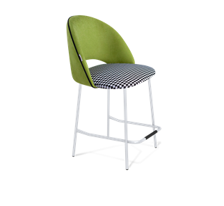 Полубарный стул SHT-ST34-3 / SHT-S29P-1 (оливковый/гусиная лапка/хром лак) в Белгороде