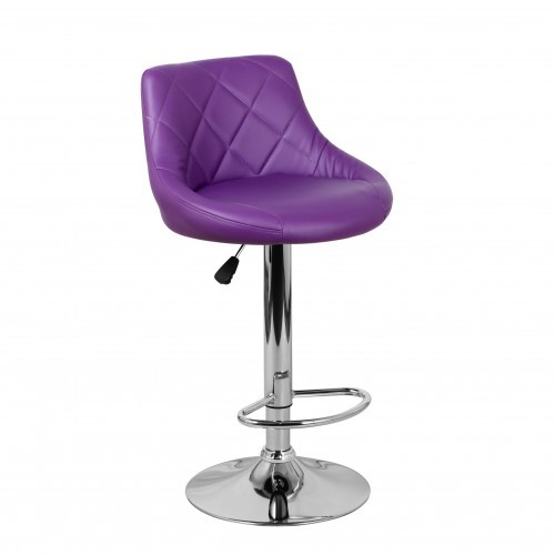 Барный стул Комфорт с мягкой спинкой WX-2396 экокожа фиолетовый в Белгороде - изображение 1