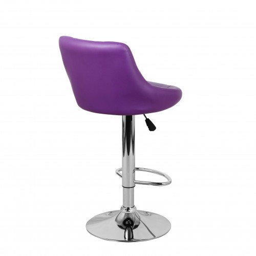 Барный стул Комфорт с мягкой спинкой WX-2396 экокожа фиолетовый в Белгороде - изображение 4