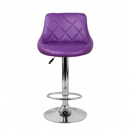 Барный стул Комфорт с мягкой спинкой WX-2396 экокожа фиолетовый в Белгороде - изображение