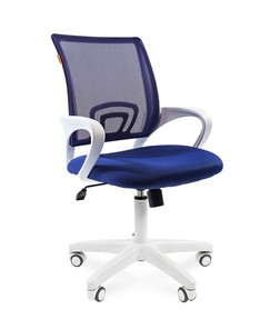 Офисное кресло CHAIRMAN 696 white, ткань, цвет синий в Старом Осколе