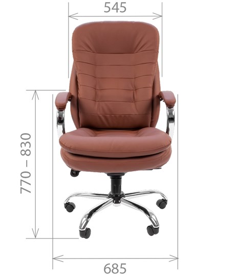 Кресло офисное CHAIRMAN 795 экокожа, цвет коричневый в Белгороде - изображение 1