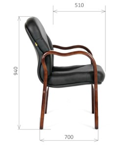 Офисное кресло CHAIRMAN 658 Натуральная кожа черный в Старом Осколе - предосмотр 2