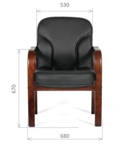 Офисное кресло CHAIRMAN 658 Натуральная кожа черный в Старом Осколе - предосмотр 1