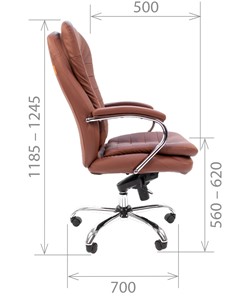 Кресло офисное CHAIRMAN 795 экокожа, цвет коричневый в Белгороде - предосмотр 2