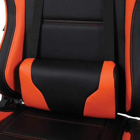 Кресло Brabix GT Racer GM-100 (две подушки, экокожа, черное/оранжевое) 531925 в Белгороде - изображение 7