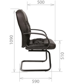 Кресло компьютерное CHAIRMAN 416V экокожа черная в Белгороде - предосмотр 2