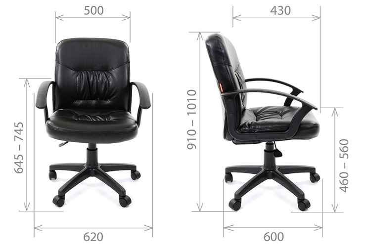 Офисное кресло CHAIRMAN 651 ЭКО черное в Старом Осколе - изображение 3