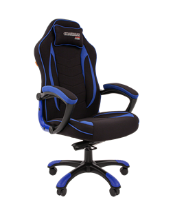 Кресло игровое CHAIRMAN GAME 28 Полиэстер комбинированная ткань синий/черный в Белгороде