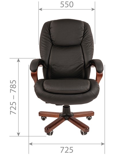 Офисное кресло CHAIRMAN 408 кожа черная в Старом Осколе - изображение 1