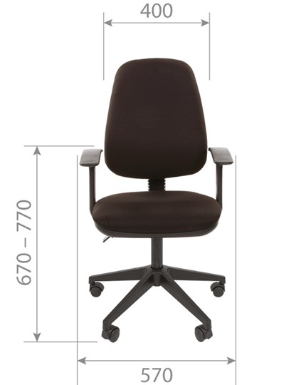 Офисное кресло CHAIRMAN 661 Ткань стандарт 15-13 серая в Белгороде - изображение 3