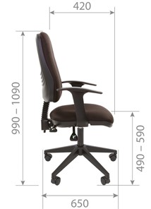 Офисное кресло CHAIRMAN 661 Ткань стандарт 15-13 серая в Белгороде - предосмотр 4