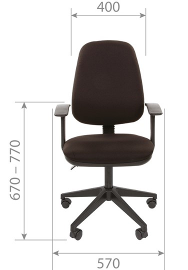 Кресло офисное CHAIRMAN 661 Ткань стандарт 15-21 черная в Старом Осколе - изображение 3