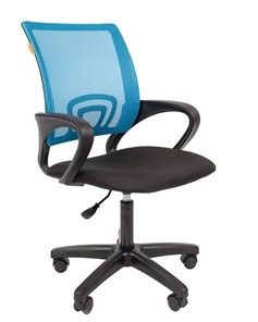 Кресло офисное CHAIRMAN 696 black LT, голубое в Старом Осколе