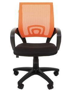 Кресло компьютерное CHAIRMAN 696 black Сетчатый акрил DW66 оранжевый в Белгороде - предосмотр 4