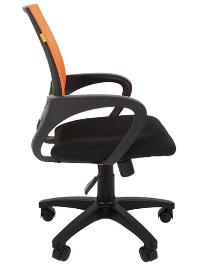 Кресло компьютерное CHAIRMAN 696 black Сетчатый акрил DW66 оранжевый в Белгороде - изображение 5