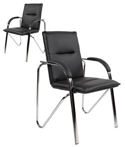 Офисное кресло CHAIRMAN 851 экокожа черная (2 шт. в комплекте) в Старом Осколе