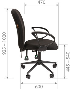 Офисное кресло CHAIRMAN 9801 BLACK, черное в Белгороде - предосмотр 4