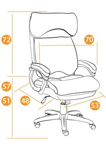 Офисное кресло DUKE флок/ткань, серый/серый, 29/TW-12 арт.14039 в Белгороде - предосмотр 27