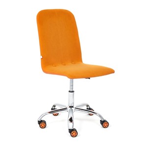 Кресло компьютерное RIO флок/кож/зам, оранжевый/оранжевый, арт.14188 в Белгороде