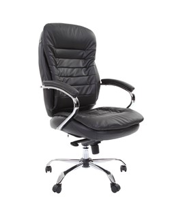 Кресло офисное CHAIRMAN 795 кожа, цвет черный в Старом Осколе