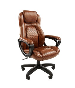 Кресло CHAIRMAN 432, экокожа, цвет коричневый в Белгороде