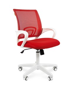 Офисное кресло CHAIRMAN 696 white, ткань, цвет красный в Старом Осколе