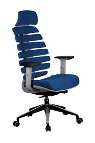 Кресло компьютерное Riva Chair SHARK (Синий/серый) в Белгороде