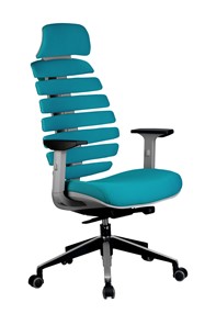 Компьютерное кресло Riva Chair SHARK (Лазурный/серый) в Белгороде