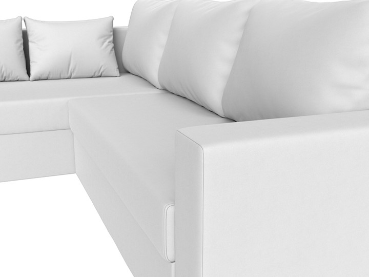 Угловой диван Мансберг, Белый (Экокожа) в Белгороде - изображение 4