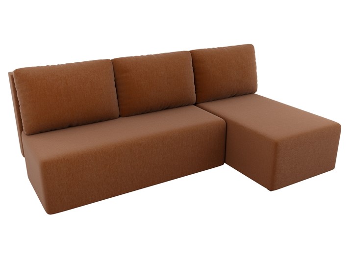 Угловой диван с оттоманкой Поло, Коричневый (рогожка) в Старом Осколе - изображение 3