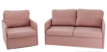 Набор мебели Амира розовый диван + кресло в Белгороде