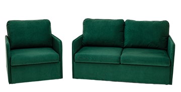 Комплект мебели Амира зеленый диван + кресло в Белгороде