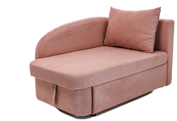 Диван-кровать правая Тедди розовый в Старом Осколе