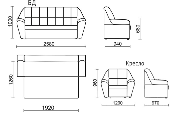 Прямой диван Блистер БД в Белгороде - изображение 7