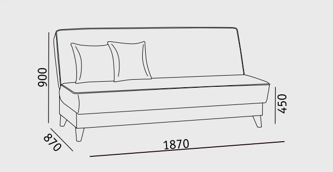 Прямой диван Наварра 2 БД в Старом Осколе - изображение 5