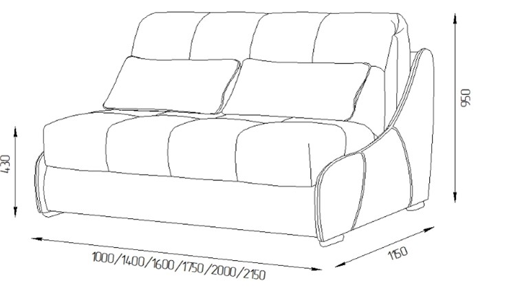 Прямой диван Токио 130 (ППУ) в Белгороде - изображение 11