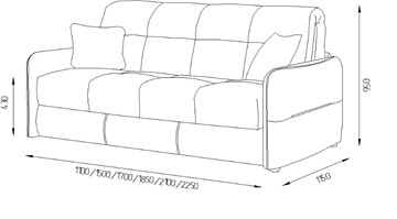 Прямой диван Токио 2 150 (НПБ) в Белгороде - предосмотр 6
