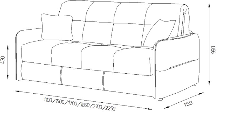 Прямой диван Токио 2 150 (НПБ) в Белгороде - изображение 6