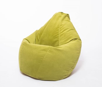 Кресло-мешок Груша малое, велюр однотон, травянное в Белгороде - предосмотр