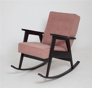 Кресло-качалка Ретро (венге / RS 12 - розовый) в Белгороде