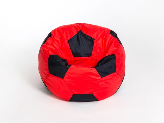 Кресло-мешок Мяч большой, красно-черный в Белгороде - изображение