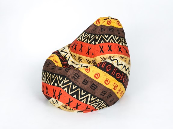 Кресло-мешок Груша среднее, жаккард, африкан в Старом Осколе - изображение